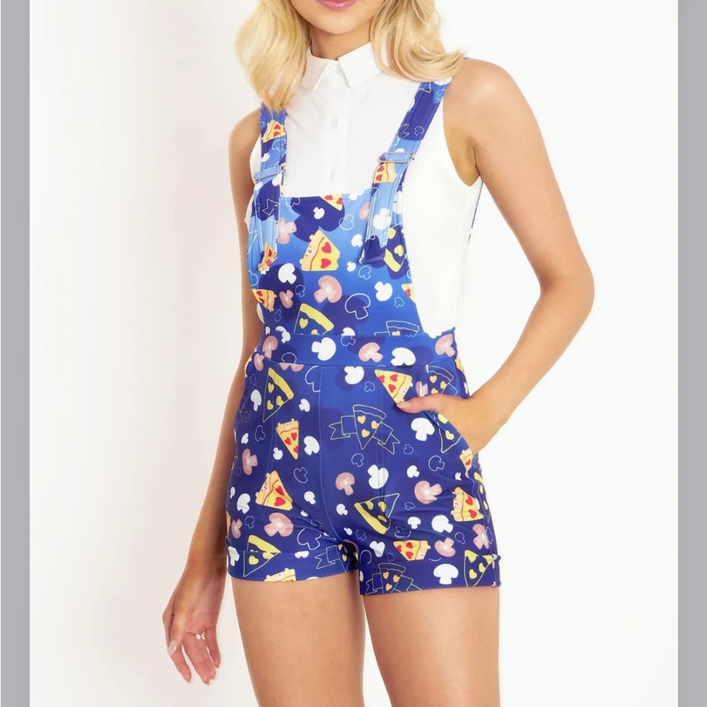 HUNGRY FOR PIZZA SHORT OVERALLS - LIMITED